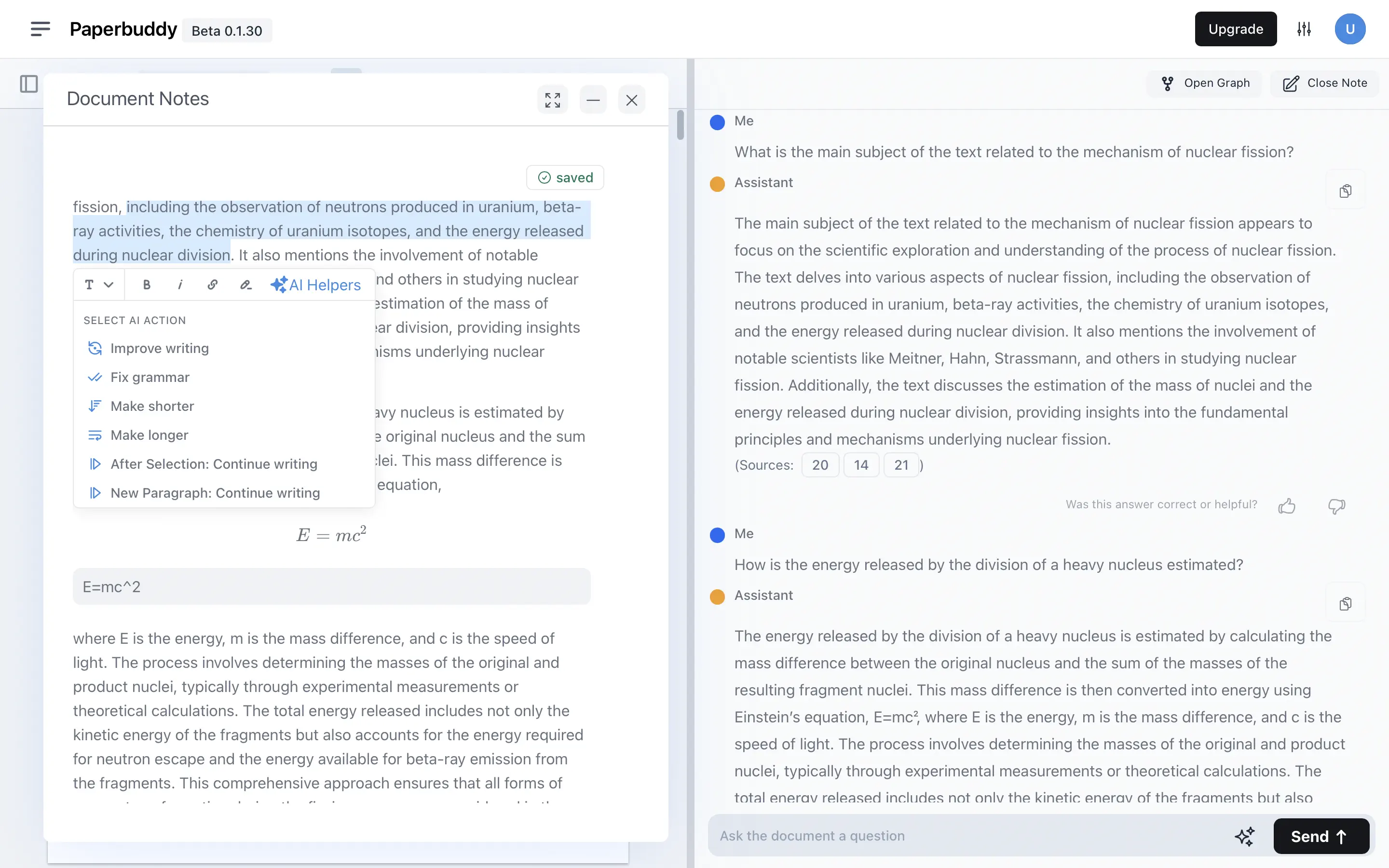 note editor window overlayed on document viewer